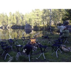 Walkstool Comfort 55 Camping Stool - 3 Legs, Black | Ultimate Comfort for Outdoor Adventures